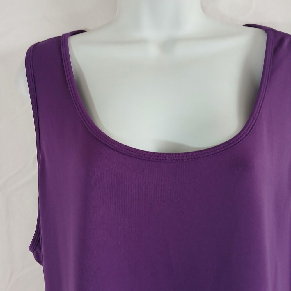 Maggie Barnes Essentials Tank Top Purple  Sz‎ 2X  Casual Feminine Chic Whimsical - Picture 5 of 6